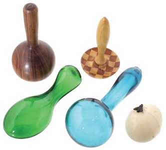 Unmarked: Five Early Type Darning "Eggs"