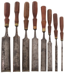 W. Butcher, Sheffield, England: Wkg. Set 8 Pattern Mkrs. Tang Gouges