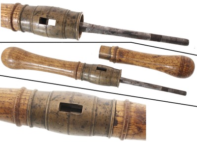 Unmarked: Unusual Early Brass Body Auger Handle