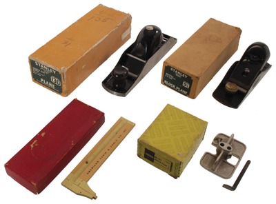 Stanley Rule & Level: Four Original Box Woodworking Tools