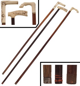 Assorted Makers: Three Gentleman's Walking Sticks