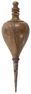 Unmarked: Early Spiral Knurled Plumb Bob