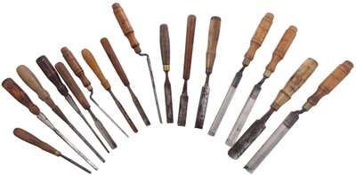 Buck Brothers, Millbury, Massachusetts: Lot Of Asst. Tang Type Gouge