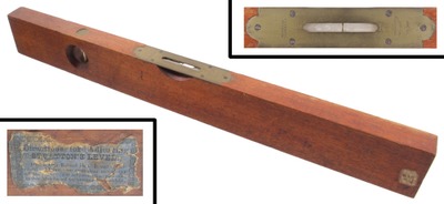 Stratton Brothers, Greenfield, Massachusetts, No. 5: Rare Unbound Mahogany Level