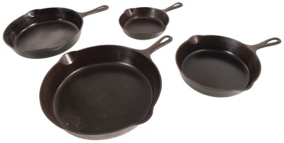 Griswold Manufacturing Company, Erie, Pennsylvania: Set Of Four Cast Iron Frying Pans