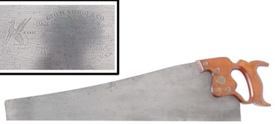Geo. H. Bishop & Company, Cincinnati, Ohio, No. 8: Extra Clean 7 Point Crosscut 26" Hand Sa