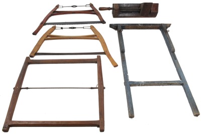 Assorted Makers: Lot Of Three Early Type Saws
