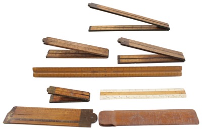 Assorted Makers: Lot Of Asst. Fixed & Folding Rules