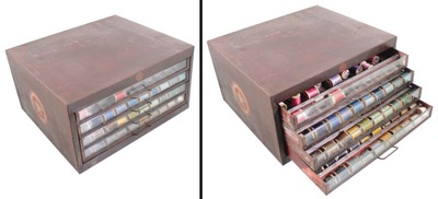 American Thread Co./New York, Ny: "Star Twist Sewing Thread" Display Case