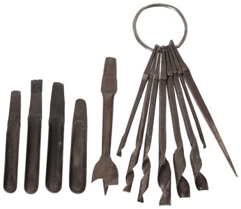 Unmarked: Lot Of Asst. Flat Tang Auger Bits