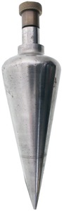 Unmarked: Nickel Plated Brass Surveyor Form Plumb Bob