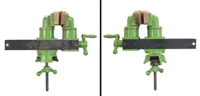 Unmarked: Cast Iron Pivoting Jaws Bench Vise