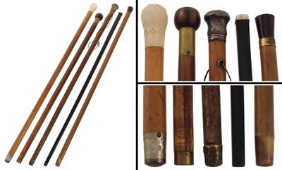 Assorted Makers: Five Early G'man's Walking Stick