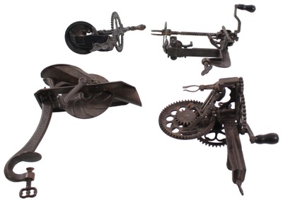 Assorted Makers: Three Cast Iron Apple Parers