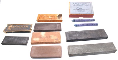 Assorted Makers: Three Original Box Razor Hones