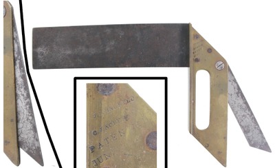 Halsted & Ackerman, New York, New York: Early Patent Brass Try Square