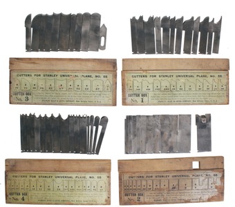 Stanley Rule & Level: Set Of No. 55 Plane Cutting Irons