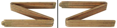Stanley Rule & Level Company (Unmarked), No. 58 1/2: Two Foot, Six Fold Folding Rule