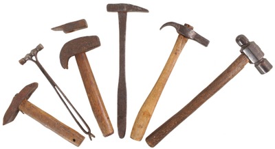 Unmarked: Lot Of Seven Early Hammers