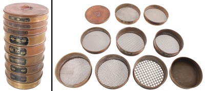 W.S. Tyler, Cleveland, Ohio: Set Of U.S. Standard Brass Sieves