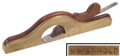 Unmarked: Artfully Crafted Brass & Mahogany Plane