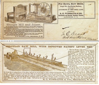 Forsaith & Co., S.C./Manchester,: Orig. 1870's Envelop From Saw Dealer