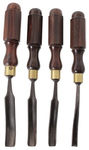 D.R. Barton & Company, Rochester, New York: Set Of Four R'wood Hdl. Carving Tools