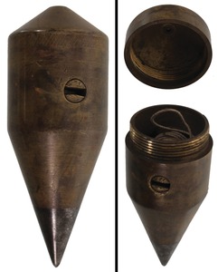 Unmarked: Unus. Internal Reel Plumb Bob