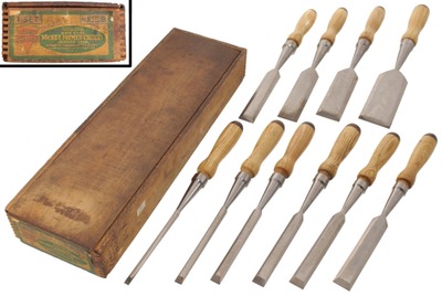 E.C. Simmons Hardware Company, St. Louis, Missouri, No. KSB/8: Stepped Set Of Ten Socket Firmer Chisel