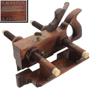 R.W. Booth, Cincinnati, Ohio: Handled Rosewood Plow Plane