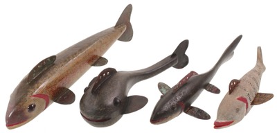 Robert Lindner, Clarence, New York: Four Unused Spear Fishing Decoys