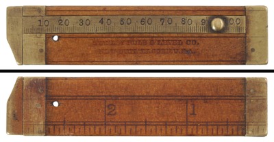Stanley Rule & Level: Rare Button Caliper Rule