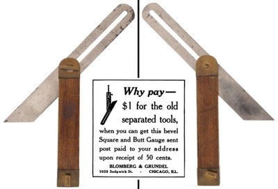 Blomberg & Grundel, Chicago, Illinois: Combined Bevel & Marking Gauge