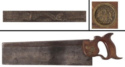 Henry Disston, Philadelphia, Pennsylvania: Early "Double Eagle" Back Saw