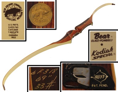 Bear Archery/Grayling, Mi No. 33, No. 33: Extra Clean "Kodiak Special" Recurve Bow