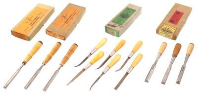 Buck Brothers, Millbury, Massachusetts: Lot Of Old Hdwe. Stock Chisels