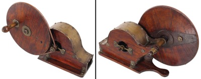Unmarked: Early Walnut & Brass Fireplace Blow