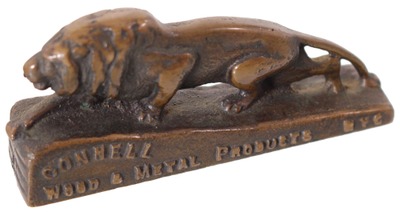 Unmarked: Cast Brass Lion Advertising P'weight