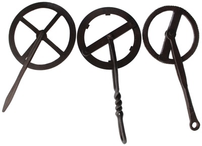 Unmarked: Three Hand Forged Iron Travelers