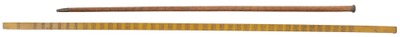 STANLEY (Unmarked), No. 48: Early Hickory Board Cane Measuring Rule
