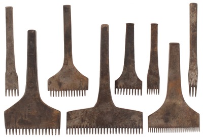 Assorted Makers: Wkg. Set Of Eight Pricker Punches