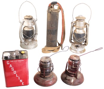 Embury Manufacturing Company, Warsaw, New York: Four Early Barn & Signal Lantern