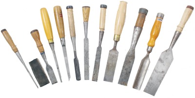 Assorted Makers: Lot Of Clean Tang & Socket Chisels