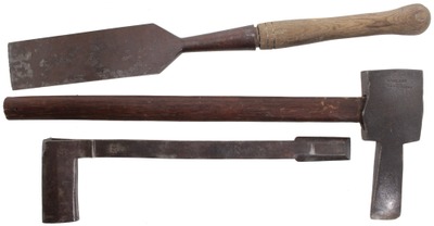 Assorted Makers: Lot Of Three Early Type Edge Tools