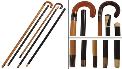 Assorted Makers: Five 19th Century Walking Sticks
