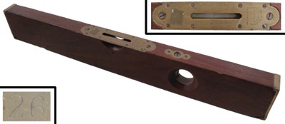 Davis Level & Tool Company, Springfield, Massachusetts, No. 26: Extra Clean 20" Mahgogany Level
