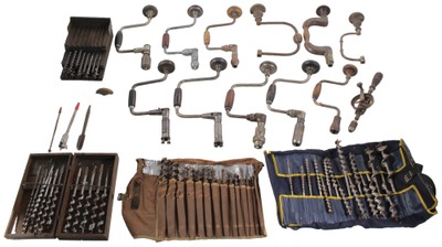 Assorted Makers: Lot Of Assorted Braces & Auger Bits