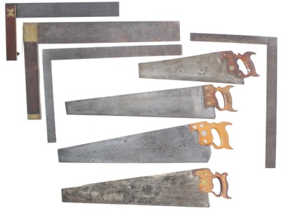 Assorted Makers: Lot Of Asst. Hand Saws And Try Squares