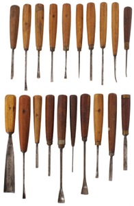 Assorted Makers: Lot Of 20 Asst. Carving Tools