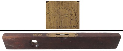 Davis Level & Tool Company, Springfield, Massachusetts, No. 20: Extra Clean 20" Mahgogany Level